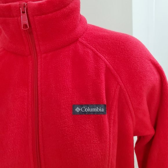 Like New: Columbia Vibrant Red Full-Zip Fleece Medium - Picture 2 of 14